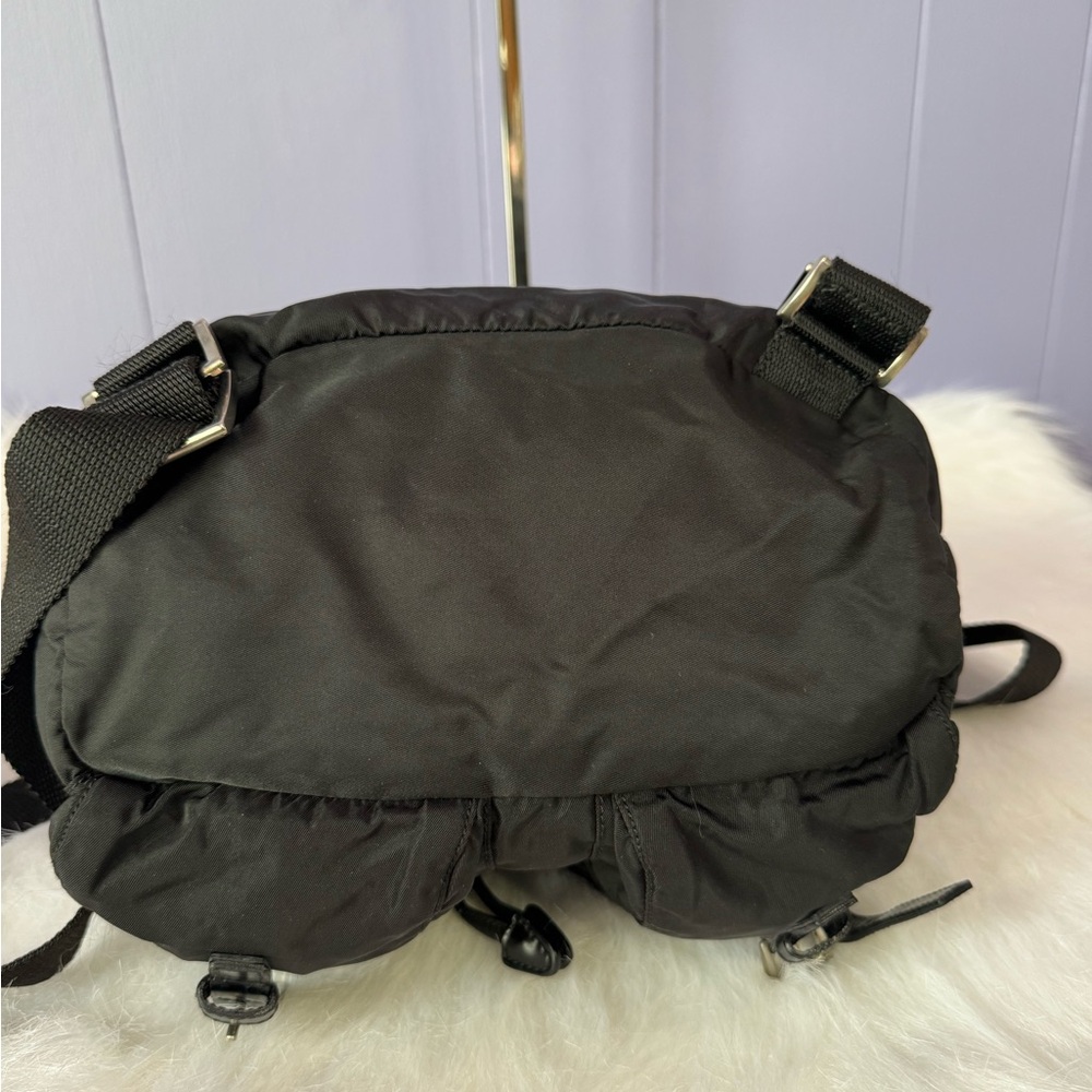 Authentic Prada Vela Mini Backpack in Black Nylon Tessuto-Full Set Cards Dustbag - Picture 6 of 16